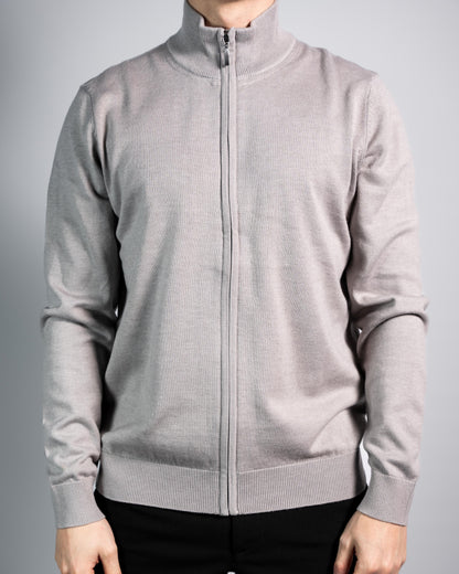 FULLZIP SWEATER LIGHT GREY