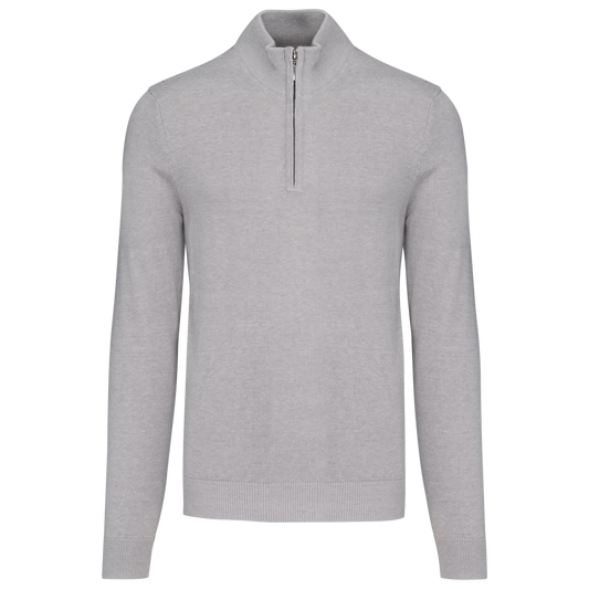 HALFZIP SWEATER - LIGHT GREY