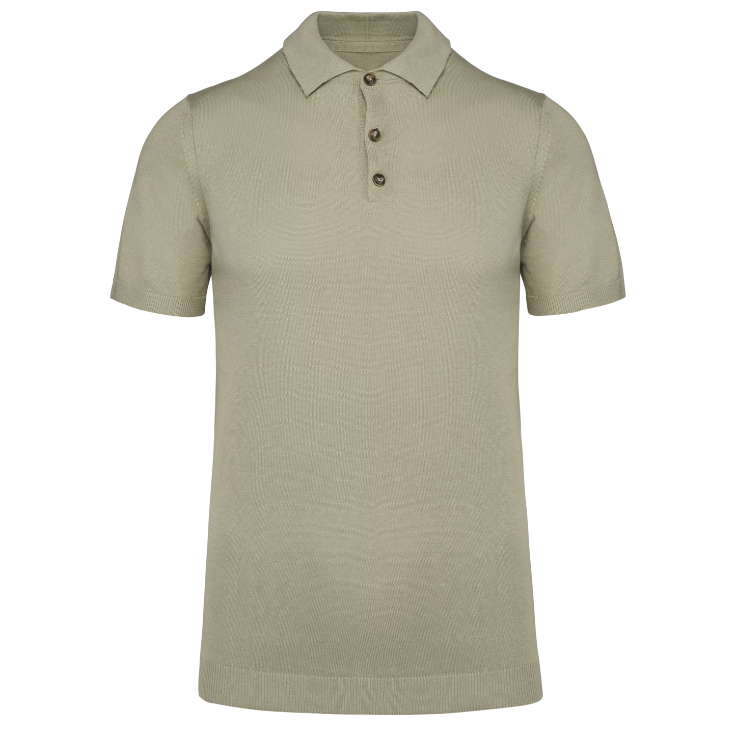 POLO SHIRT KNITTED - TAUPE