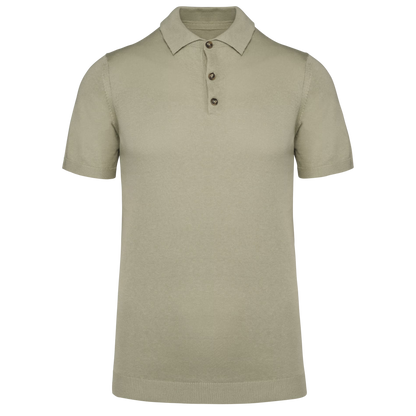 POLO SHIRT KNITTED - TAUPE